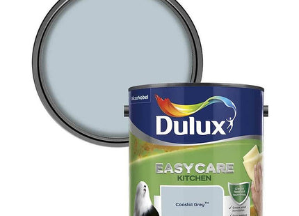 Dulux Easycare Kitchen Matt Emulsion Paint For Walls And Ceilings - Coastal Grey 2.5 Litre
