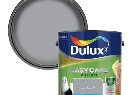 Dulux Easycare Kitchen Matt Emulsion Paint For Walls And Ceilings - Warm Pewter 2.5 Litre
