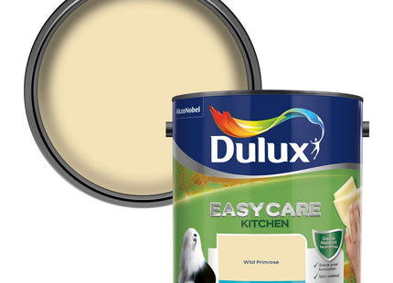 Dulux Easycare Kitchen Matt Emulsion Paint For Walls And Ceilings - Wild Primrose 2.5 Litre