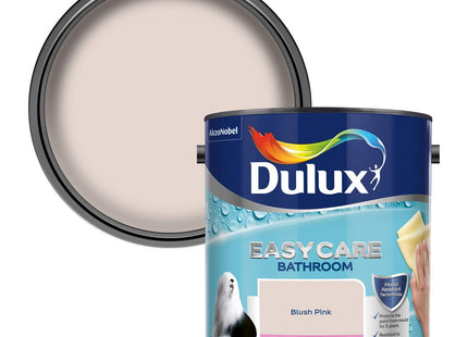 Dulux Easycare Bathroom Soft Sheen Emulsion Paint For Walls And Ceilings - Blush Pink 2.5 Litre 5275834