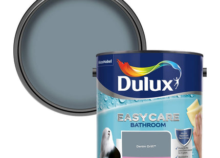 Dulux Easycare Bathroom Soft Sheen Emulsion Paint For Walls And Ceilings - Denim Drift 2.5 Litre