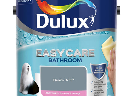 Dulux Easycare Bathroom Soft Sheen Emulsion Paint For Walls And Ceilings - Denim Drift 2.5 Litre