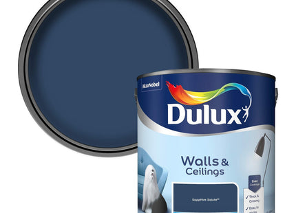 Dulux Walls & Ceilings Matt Emulsion Paint, Sapphire Salute, 2.5 Litre 5293076