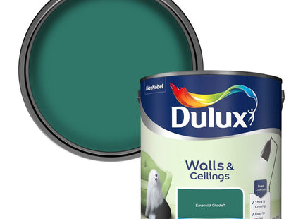 Dulux Walls & Ceilings Matt Emulsion Paint, Emerald Glade, 2.5 Litre