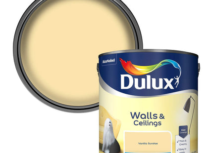 Dulux Walls & Ceilings Matt Emulsion Paint, Vanilla Sundae, 2.5 Litre