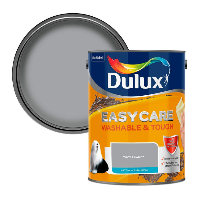 Dulux Easycare Washable & Tough Matt Emulsion Paint - Warm Pewter - 5 Litre