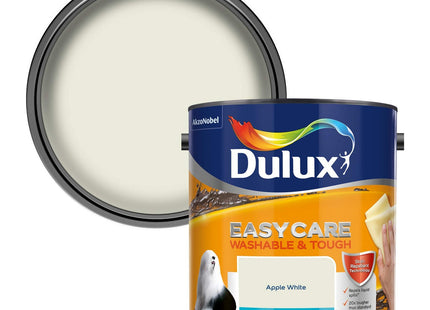 Dulux Easycare Washable & Tough Matt Emulsion Paint For Walls And Ceilings - Apple White 2.5 Litre