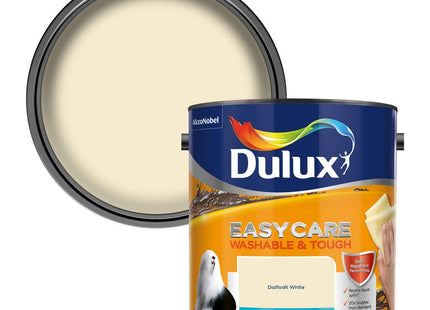 Dulux Easycare Washable & Tough Matt Emulsion Paint For Walls And Ceilings - Daffodil White 2.5 Litre