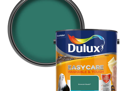Dulux Easycare Washable and Tough Matt Emulsion Paint For Walls And Ceilings - Emerald Glade 2.5 Litre 5293139