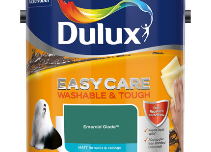Dulux Easycare Washable and Tough Matt Emulsion Paint For Walls And Ceilings - Emerald Glade 2.5 Litre 5293139