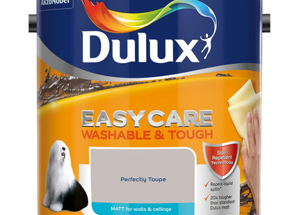 Dulux Easycare Washable & Tough Matt Emulsion Paint For Walls And Ceilings - Perfectly Taupe 2.5 Litre