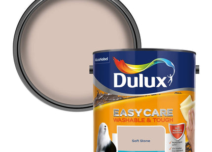 Dulux Easycare Washable & Tough Matt Emulsion Paint For Walls And Ceilings - Soft Stone 2.5 Litre