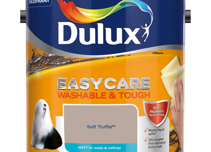 Dulux Easycare Washable & Tough Matt Emulsion Paint For Walls And Ceilings - Soft Truffle 2.5 Litre