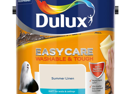 Dulux Easycare Washable & Tough Matt Emulsion Paint For Walls And Ceilings - Summer Linen 2.5 Litre