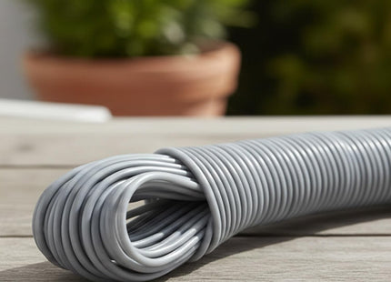 Sorbo Steel Core Clothes Line, 20 metre length washing line, heavy duty core with a flexible costing for non-Slip ease of use