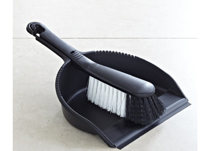 Addis Dustpan and Stiff Brush Set, Black, 22.5 x 31.5 x 11 cm 505874