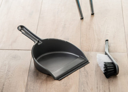 Addis Dustpan and Stiff Brush Set, Black, 22.5 x 31.5 x 11 cm 505874