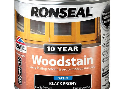Ronseal 10 Year Woodstain Black Ebony 250ml