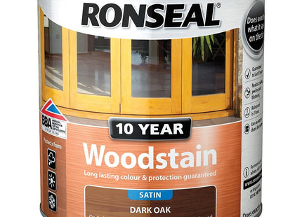 Ronseal 10 Year Woodstain Dark Oak 750ml