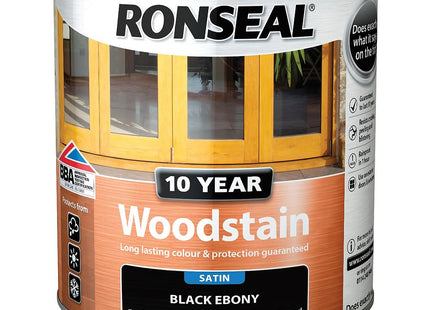 Ronseal 10 Year Woodstain Black Ebony 750ml