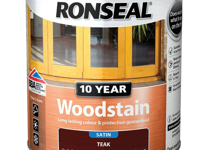 Ronseal 10 Year Woodstain Teak 2.5 Litre