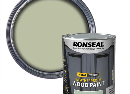 Ronseal 10 Year Weatherproof 2-in-1 Wood Paint Spring Green Satin 750ml