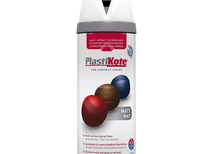 PlastiKote Twist & Spray Matt 400ml PB White