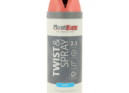 PlastiKote Twist & Spray Matt 400ml Dusty Coral