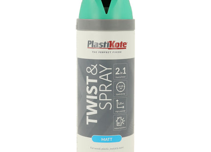 PlastiKote Twist & Spray Matt 400ml Classic Teal