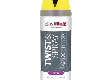 PlastiKote Twist & Spray Satin 400ml Lime Green