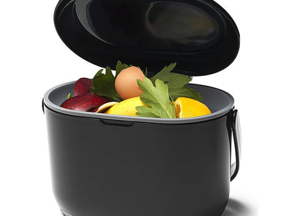 Addis Kitchen Compost Caddy, Black/Grey, 2.5 Litre 515630