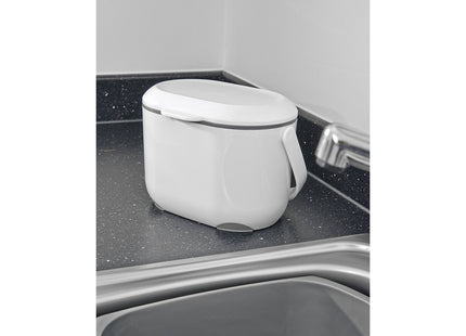 Addis 2.5 Litre Compost Caddy - White & Metallic