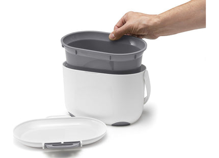 Addis 2.5 Litre Compost Caddy - White & Metallic