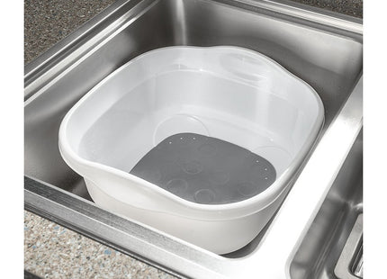 Addis Premium Soft Touch 8.5 Litre Washing Up Bowl, White/Grey, 31.5 x 34 x 15.5 cm 517763