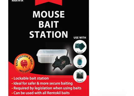 Rentokil Mouse Bait Station, Black, 14.6x10.5x4.8 cm FBSM01