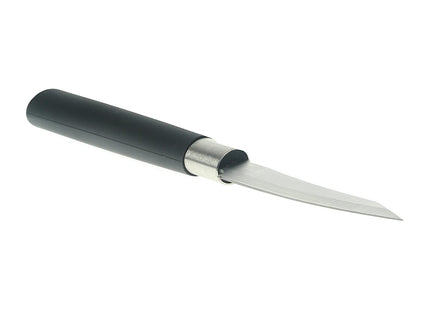 Chef Aid Stainless Steel Paring Knife, 3 Inch - Soft Grip Handle for Precision Cutting, Ideal for Peeling and Detailed Food Prep