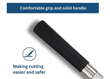 Chef Aid Stainless Steel Paring Knife, 3 Inch - Soft Grip Handle for Precision Cutting, Ideal for Peeling and Detailed Food Prep