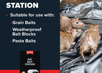 Rentokil Rat Bait Station - Lockable & Tamper-Resistant Rodent Control