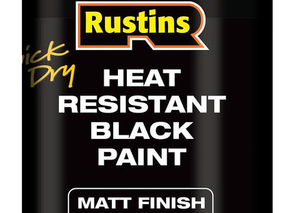Rustins Heat Resistant Black Paint 500ml