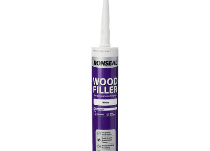 Ronseal 310ml Multi-Purpose Wood Filler Cartridge - White MPWFW310
