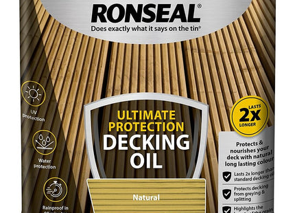 Ronseal Ultimate Protection Decking Oil Natural 2.5 Litre