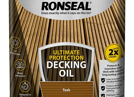 Ronseal Ultimate Protection Decking Oil Teak 2.5 Litre
