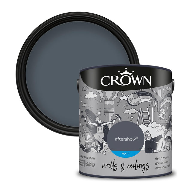 Crown Walls & Ceilings Matt Emulsion Paint 2.5 Litre - Aftershow