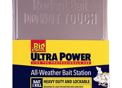 STV The Big Cheese Ultra Power All-Weather Metal Bait Station, Reusable, Lockable, Durable, Tamper Resistant, Indoor and Outdoor Use