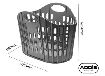 Addis Fold Flat Easy Store Laundry Basket Hamper, Grey & Mint, 38 Litre 518163