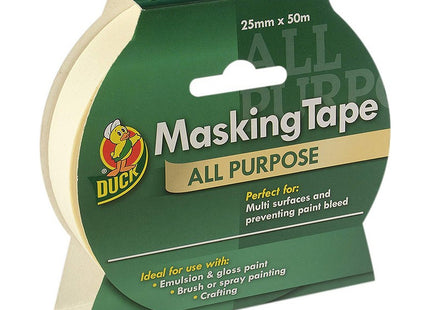 Shurtape Ducktape Masking Tape, All Purpose, 25 mm x 50 m 232317