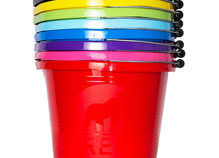 Red Gorilla Premium Builder's Bucket Black 14 Litre 3 Gallon Heavy Duty Strong Metal Handle Moulded Grip Multi Purpose Food Grade Plastic