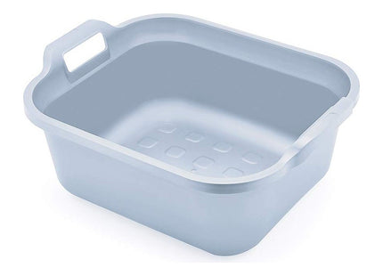 Addis Eco Made from 100 percent Recycled Plastic Washing up Bowl with twin handle, 9.5 Litre, Light Grey 518355