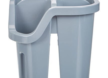 Addis Eco 100% Recycled Plastic Cutlery Utensil Drainer Tray holder caddy with 4 compartment, Light Grey