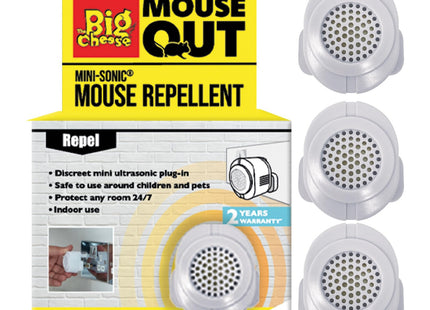 STV The Big Cheese Mouse Out Mini-Sonic Repellent Pet Safe 3 Pack
